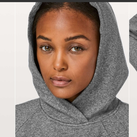Lululemon Scuba Pullover Hoodie Sweatshirt in Heathered Speckled Black Size 8 - Picture 4 of 10